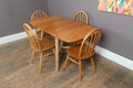 Vintage Retro Ercol Light Elm Drop Leaf Dining Table and 4 Chairs