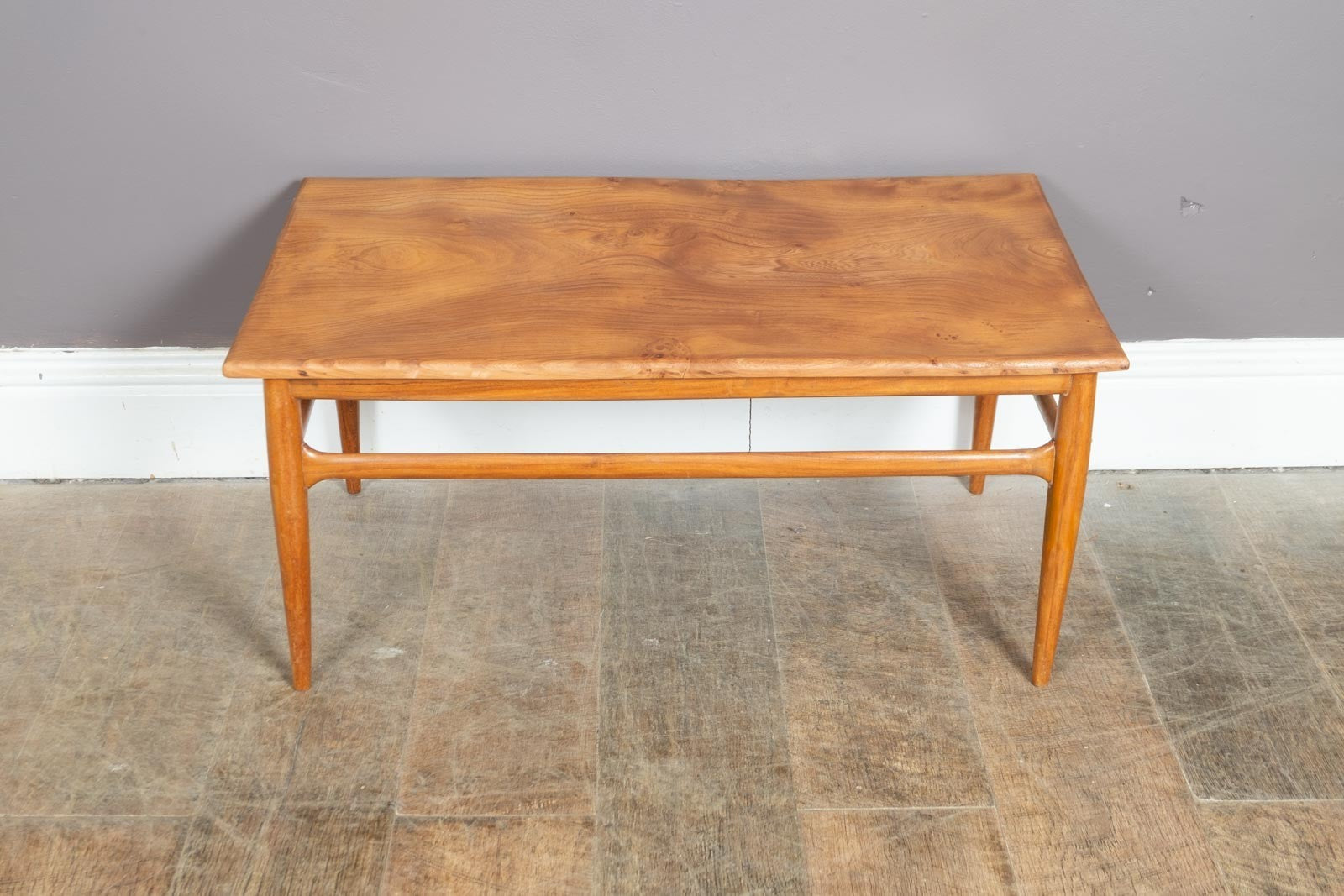 Vintage Hand Made Light Elm Coffee Table