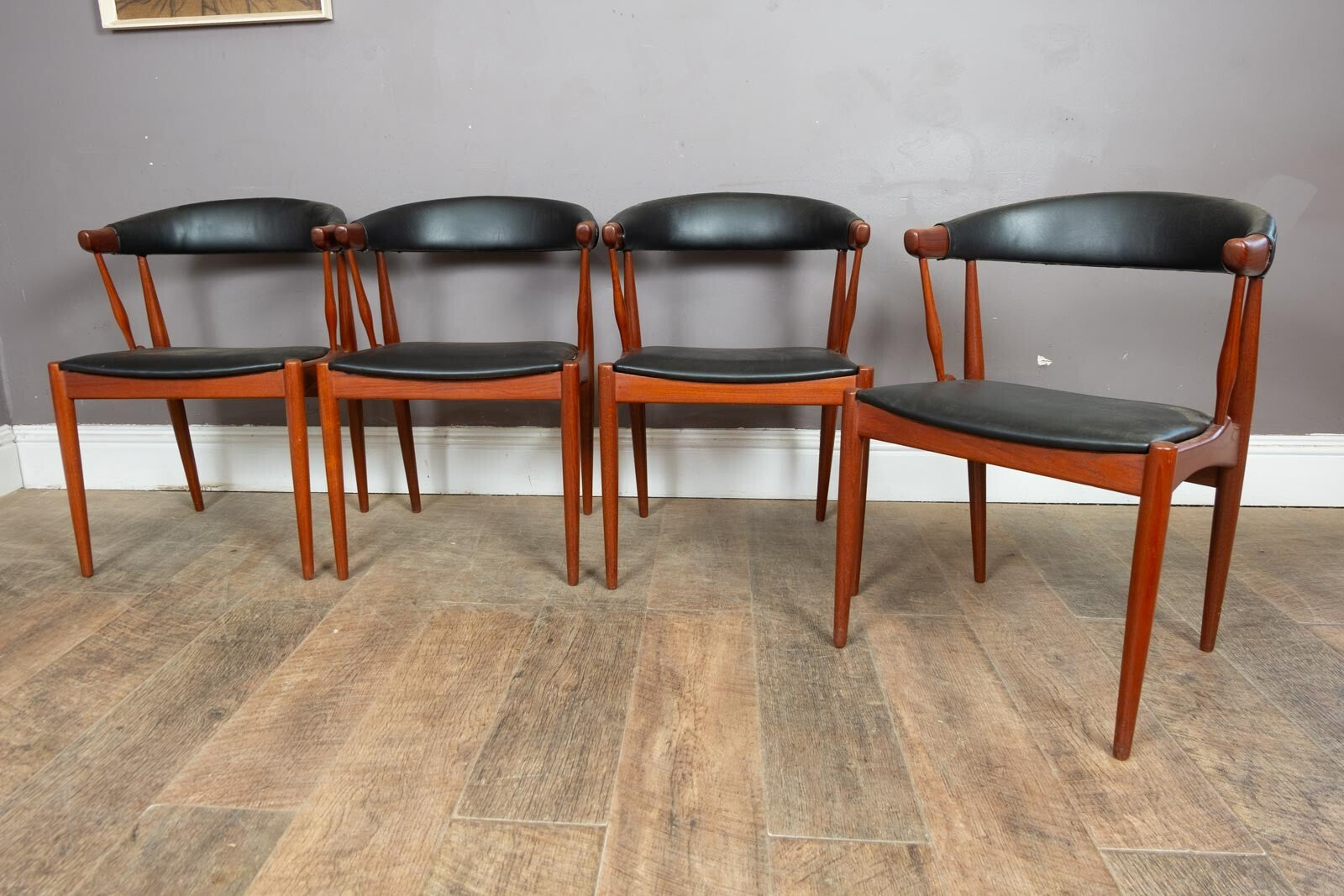 Set of 4 Teak Johannes Andersen BA113 Dining Chairs