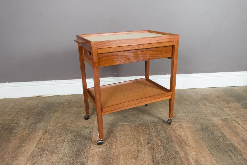 Vintage Mid Century Danish Teak Drinks Trolley Tea Trolley