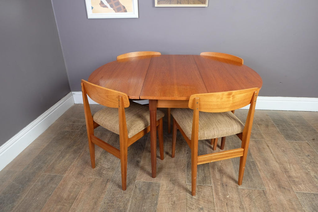 Vintage Retro G Plan Drop Leaf Dining Table and 4 Chairs