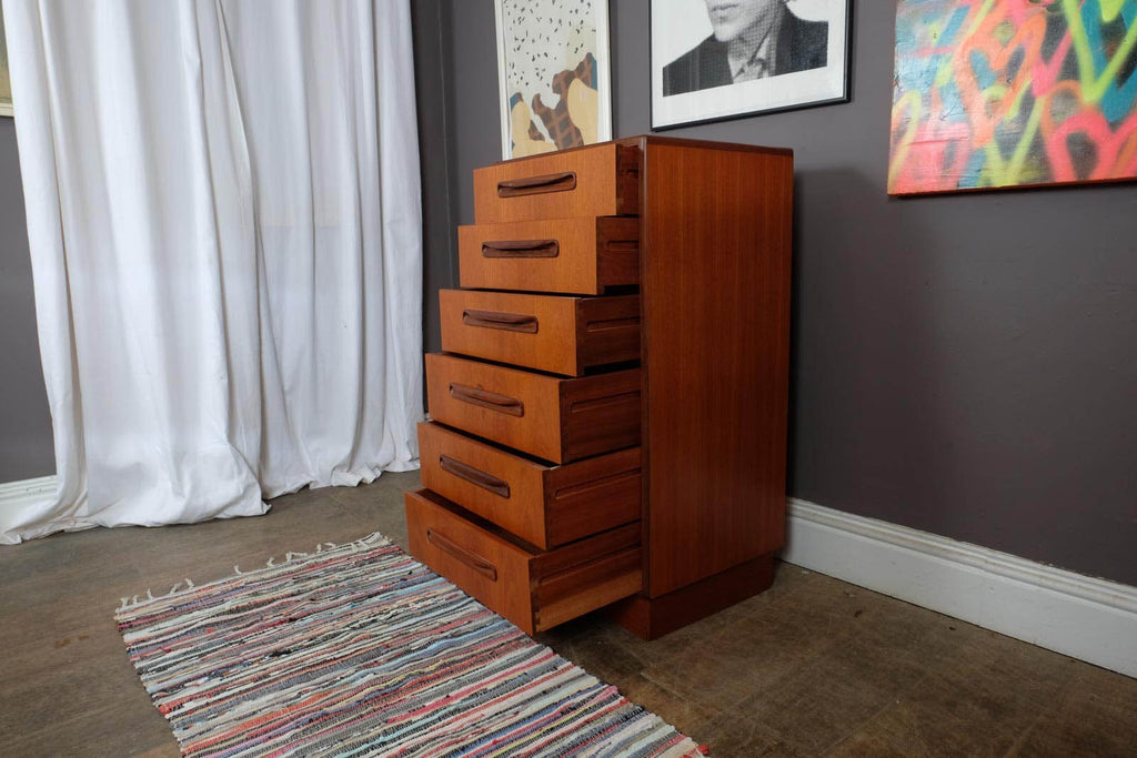 Vintage Retro G Plan Fresco Tall Boy Chest of Drawers