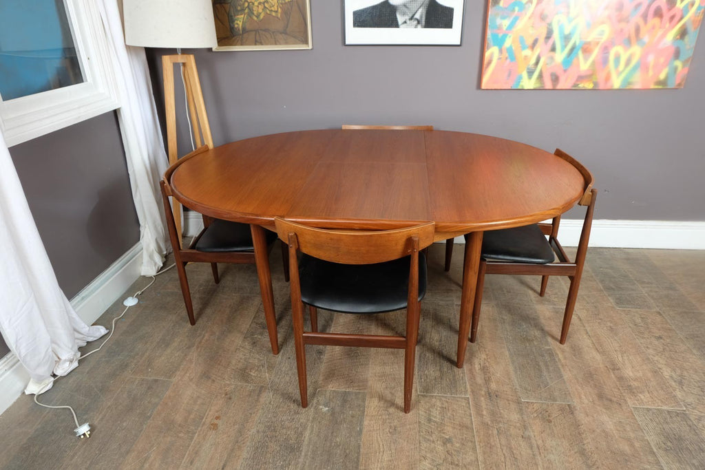 Vintage Retro G Plan Fresco Dining Tabe and 4 Kofod Larsen Chairs