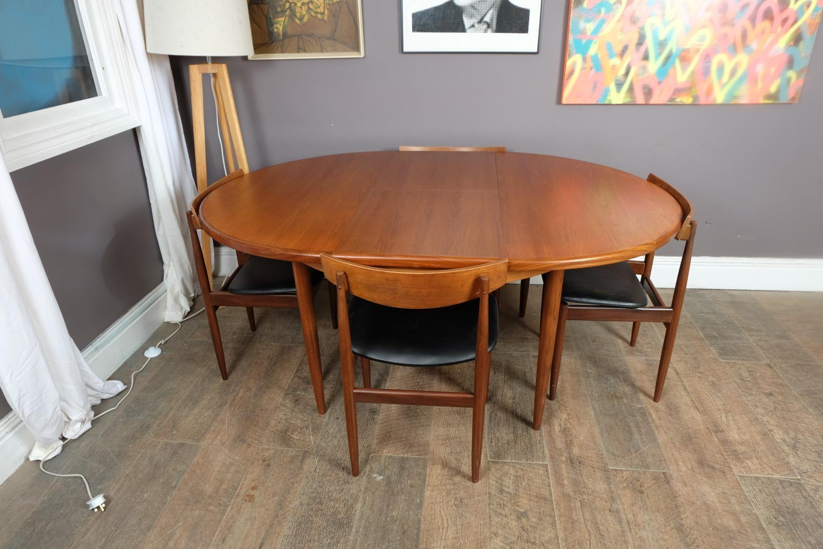 Vintage Retro G Plan Fresco Dining Tabe and 4 Kofod Larsen Chairs