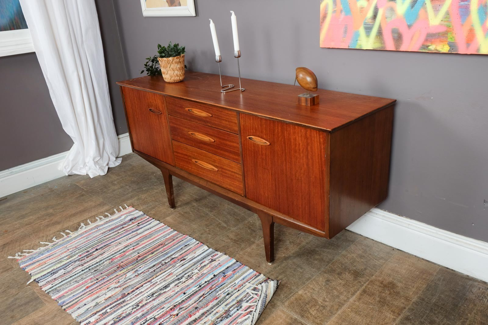Vintage Retro Small Teak Mid Century Sideboard by Jentique