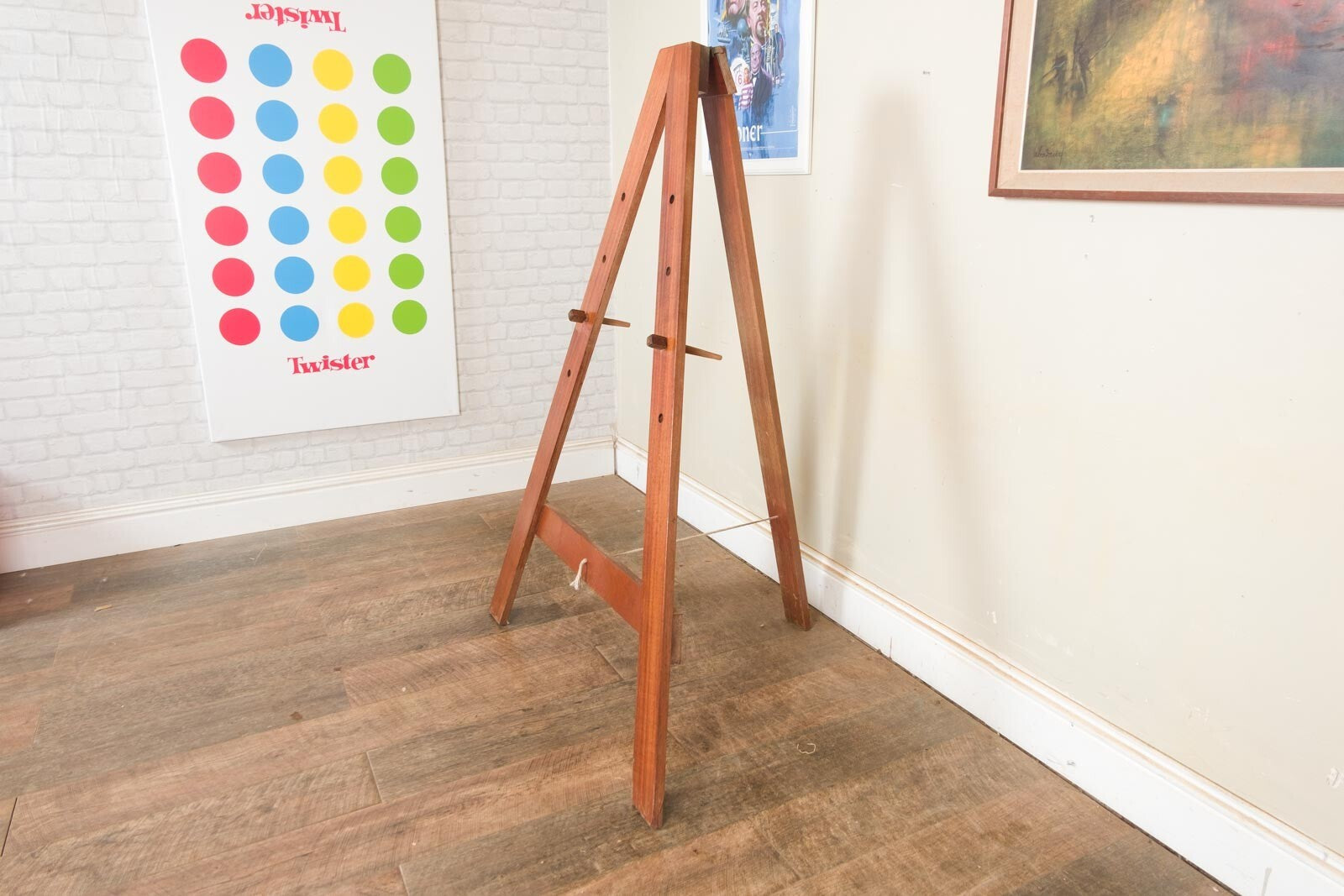 Vintage Retro Teak Cafe A Frame Cafe Sign Blackboard Holder Display Stand