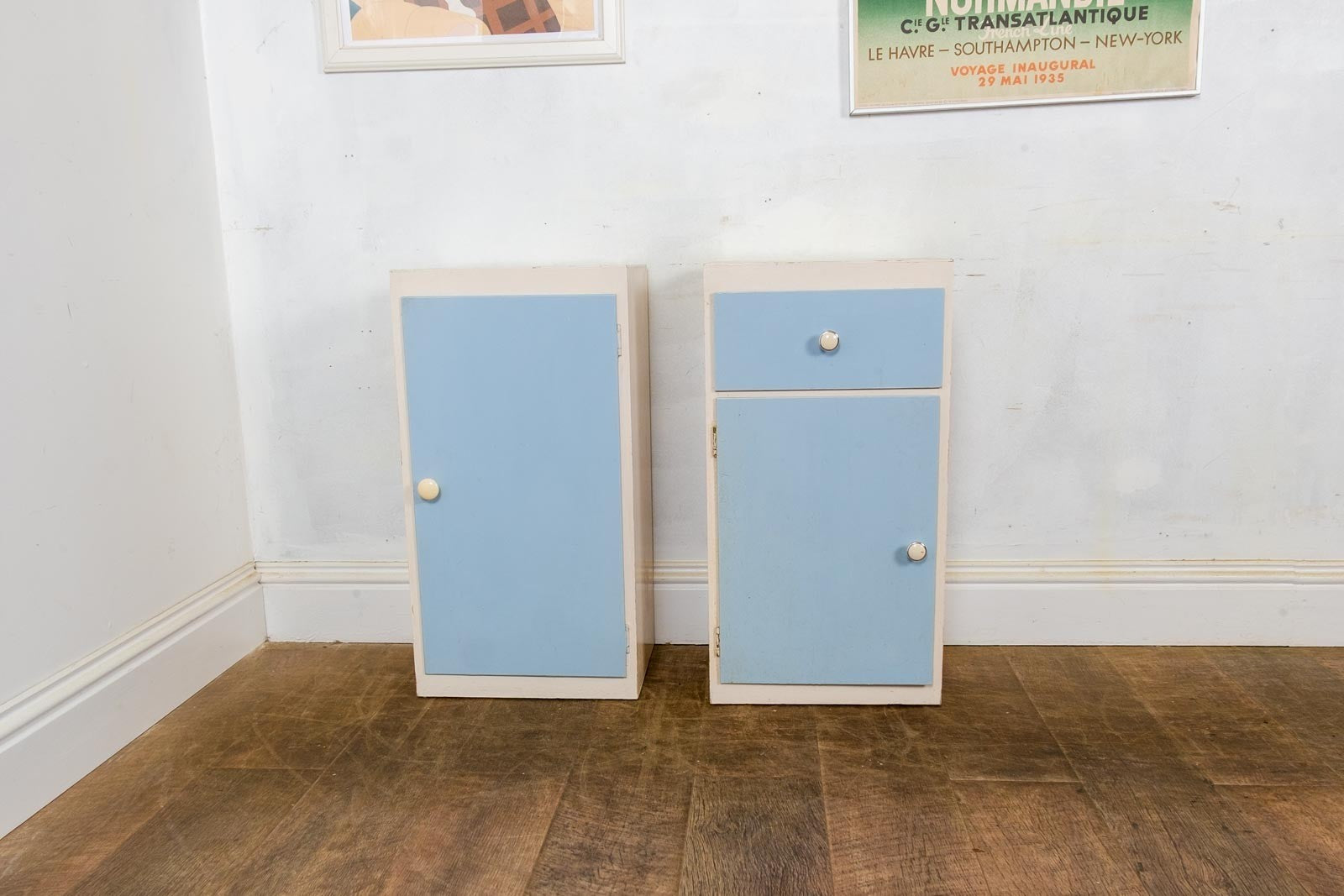 Vintage Retro 1950s Bedside Cabinets / Kitchen Units