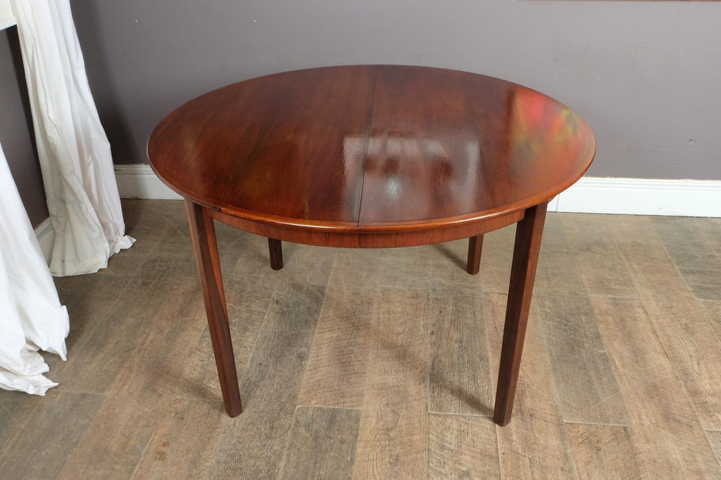Vintage Retro Danish Rosewood Extending Dining Table