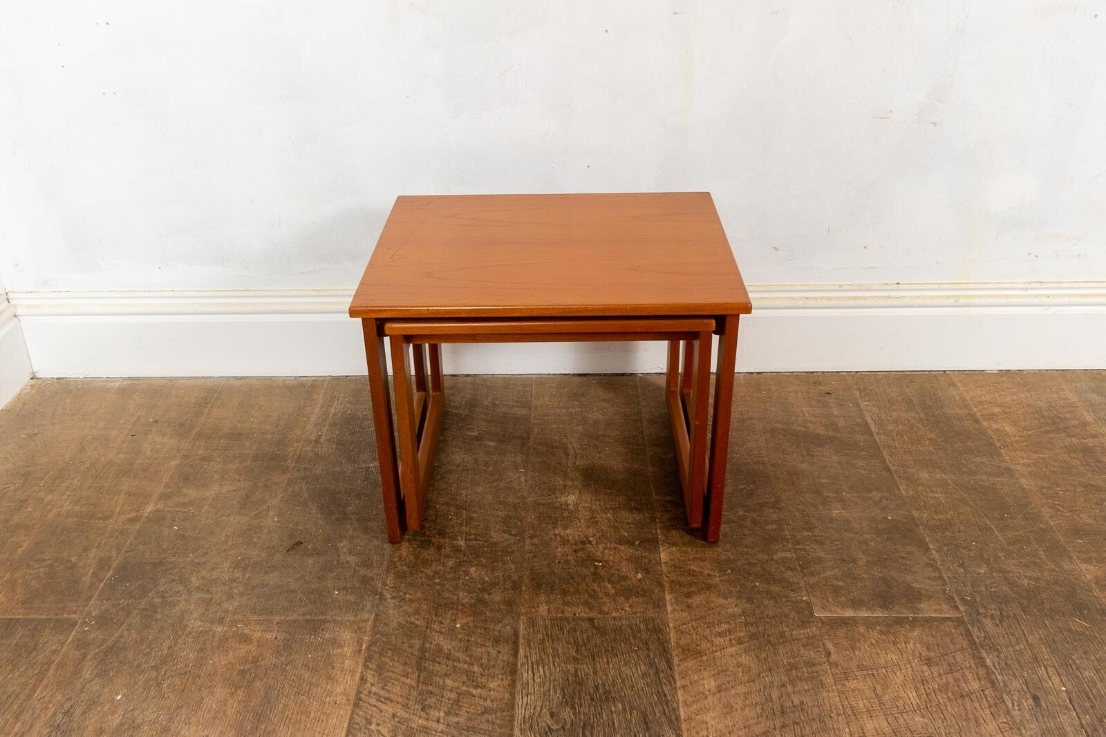 Vintage Retro Pair of Teak Nesting Tables