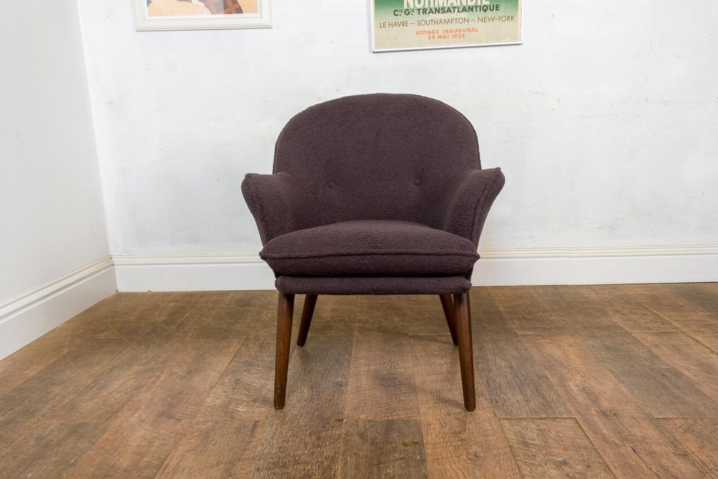 Vintage Retro Mid Century Occasional Chair by Toothill - Newly Upholstered