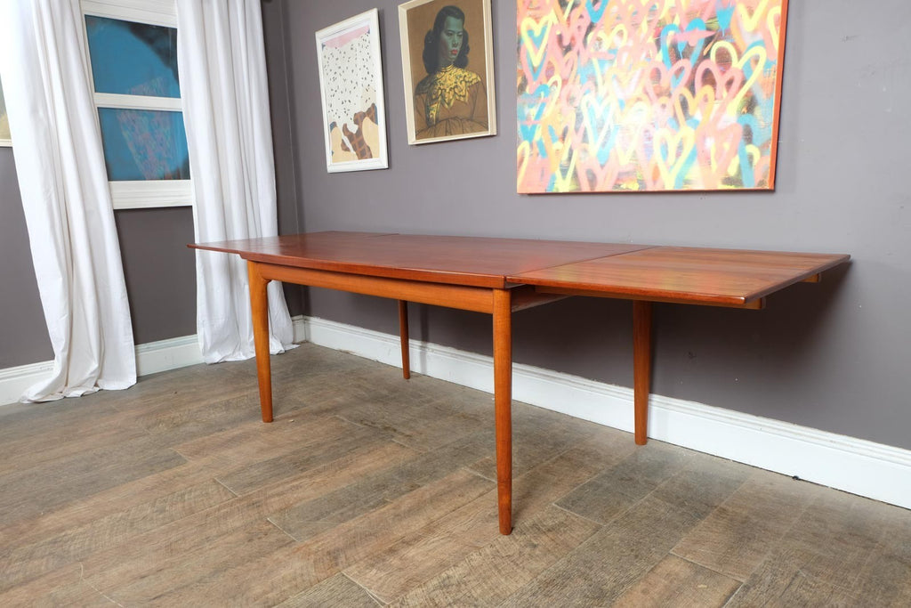 Vintage Danish Extending Teak Dining Table by Grete Jalk for Glostrup