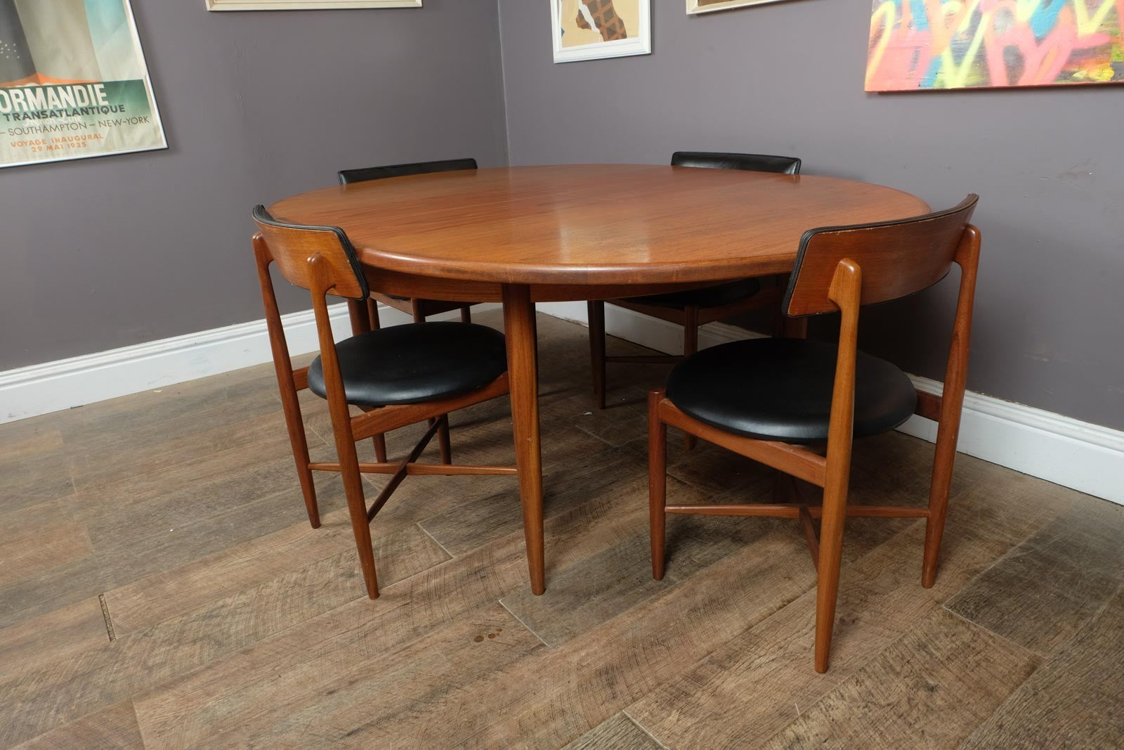 Vintage Retro G Plan Fresco Oval Dining Table and.4 Chairs VB Wilkins