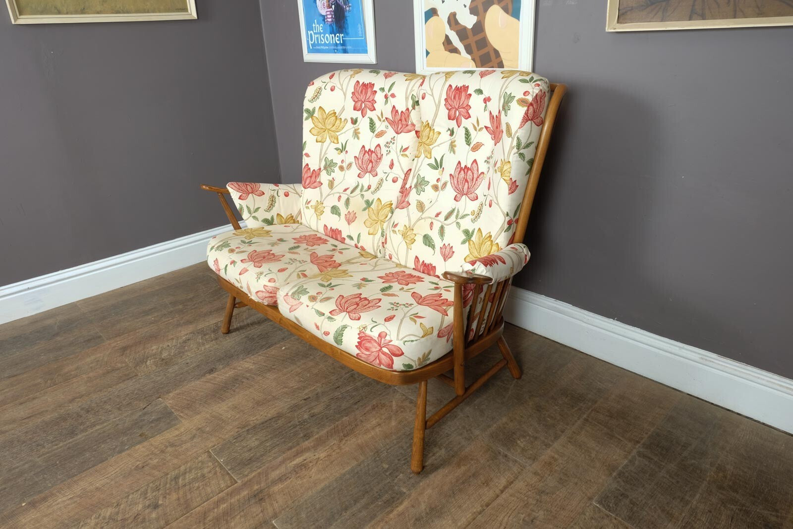 Vintage Retro Ercol Evergreen 2 Seater Sofa in Golden Dawn