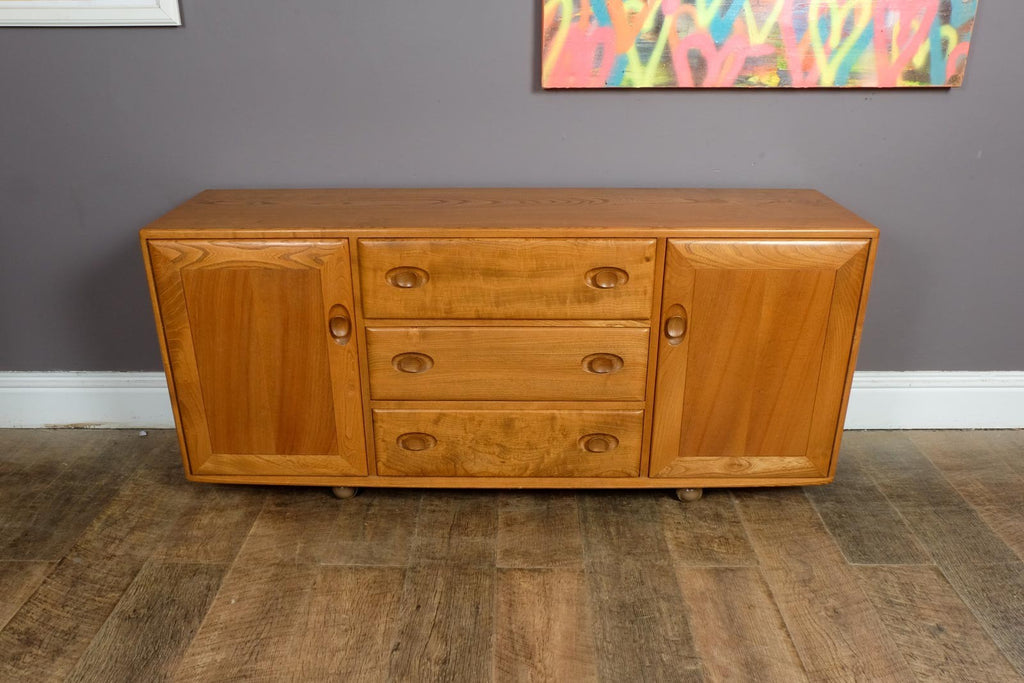 Vintage Ercol Light Elm Sideboard Model 455