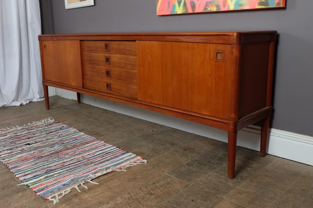 Vintage Retro Large Danish Teak Sideboard by H W Klein for Bramin