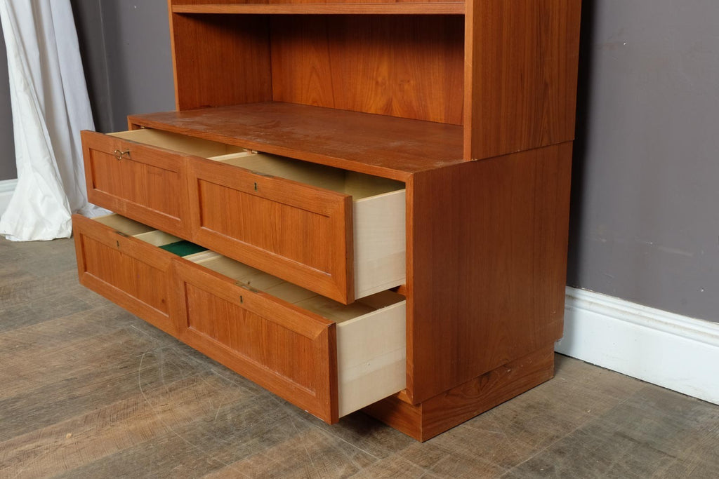 Vintage Retro Danish Mid Century Large Teak Wall Unit