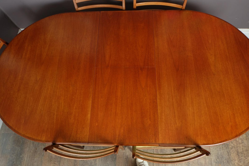 Vintage Retro G Plan Fresco Oval Dining Table and 6 Chairs