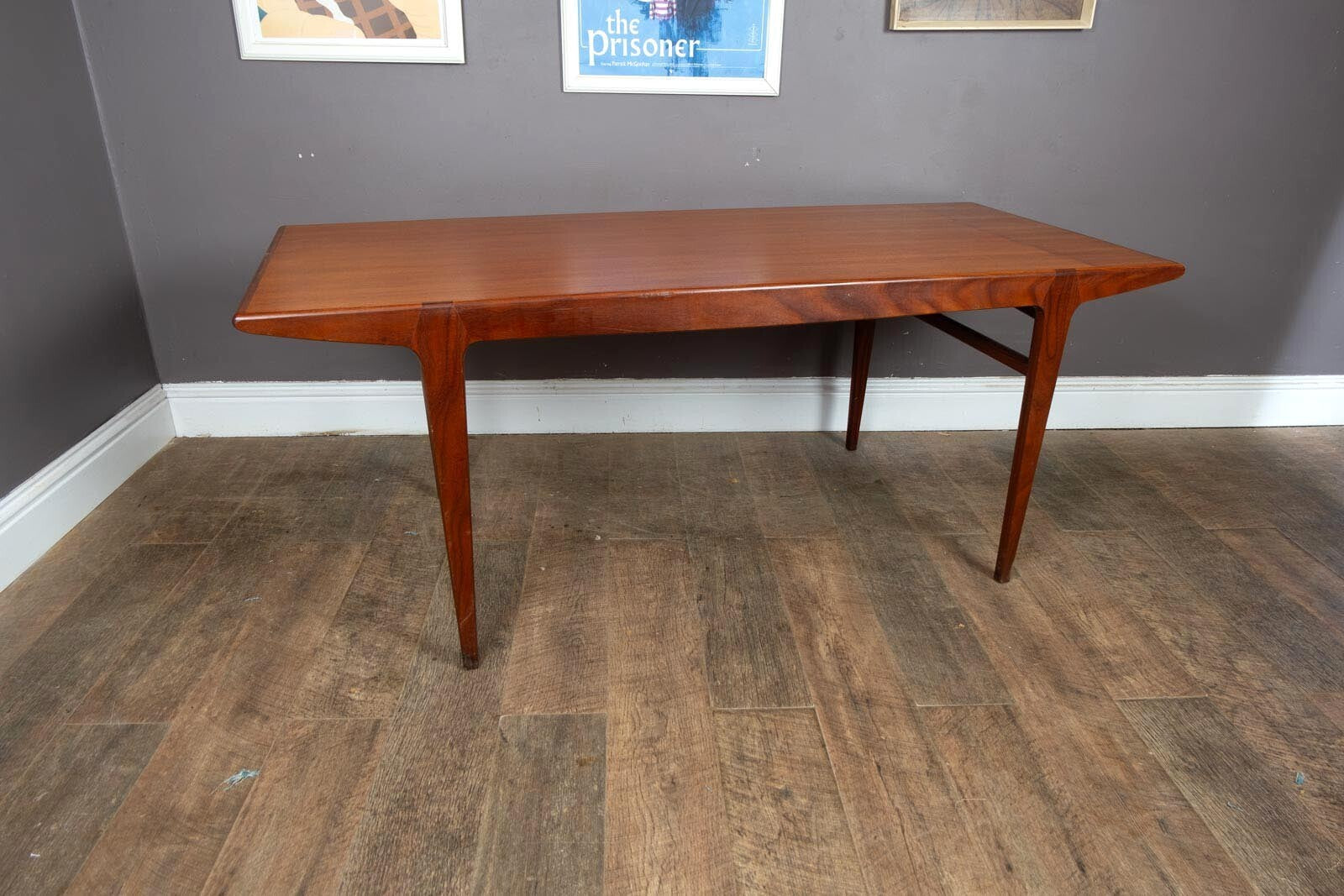 Vintage Large Teak Plank Dining Table by Younger
