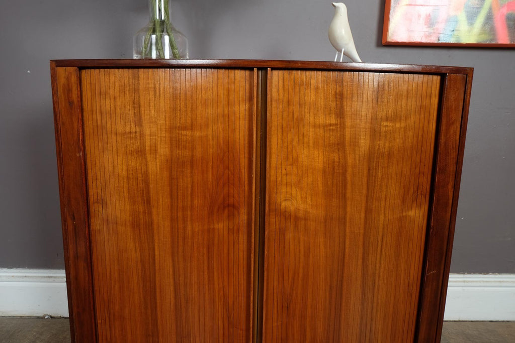 Vintage Retro Danish Style teak Cabinet with Tambour Door