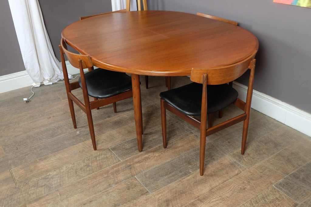 Vintage Retro G Plan Fresco Dining Tabe and 4 Kofod Larsen Chairs
