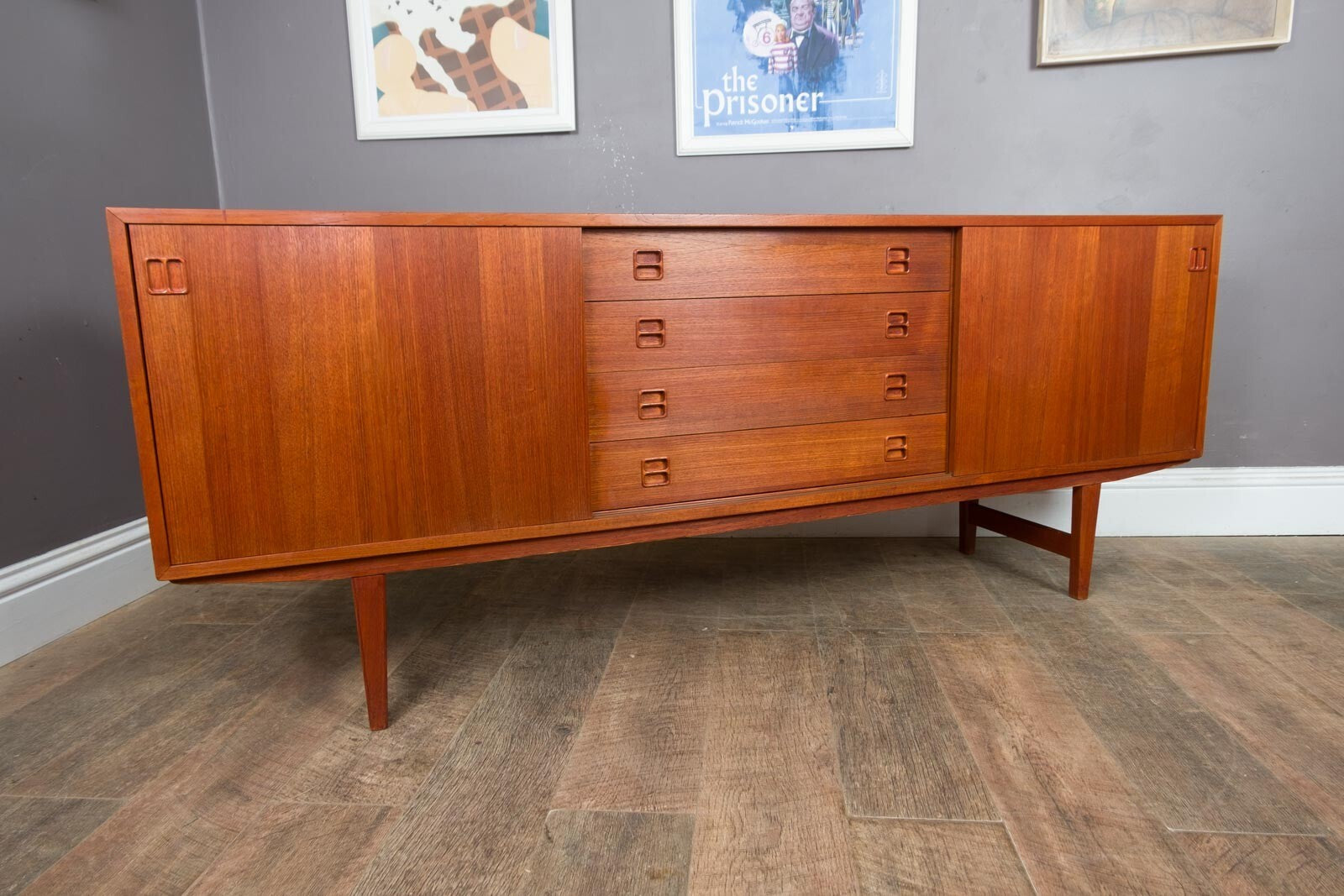 Vintage Retro Large Danish Teak Sideboard by Clausen and Sons