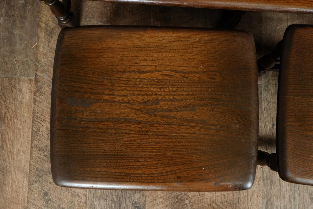 Vintage Retro Ercol Colonial Nesting Tables in Dark Elm