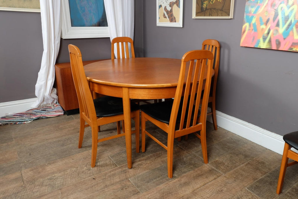 Vintage Retro Mid Century Teak Dining Table and 6 Chairs by Jentique