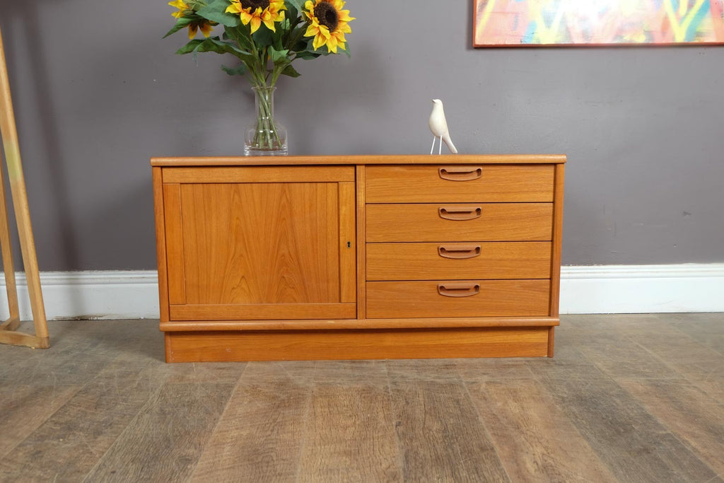 Vintage Retro Mid Century Small Teak Danish Sideboard
