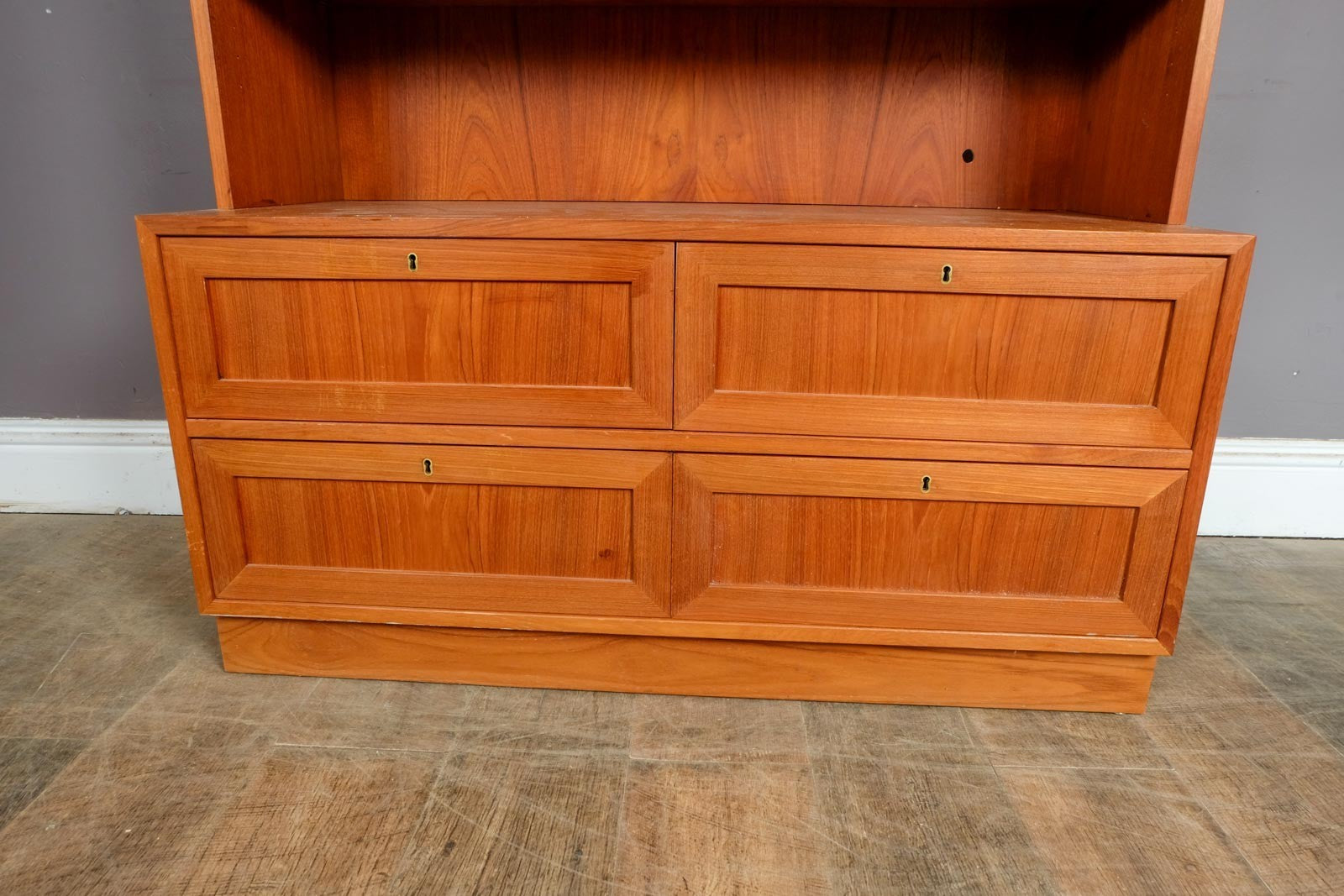 Vintage Retro Danish Mid Century Large Teak Wall Unit
