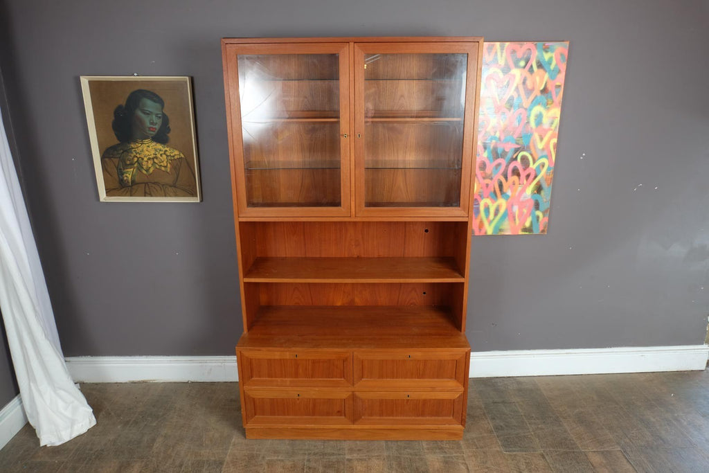 Vintage Retro Danish Mid Century Large Teak Wall Unit