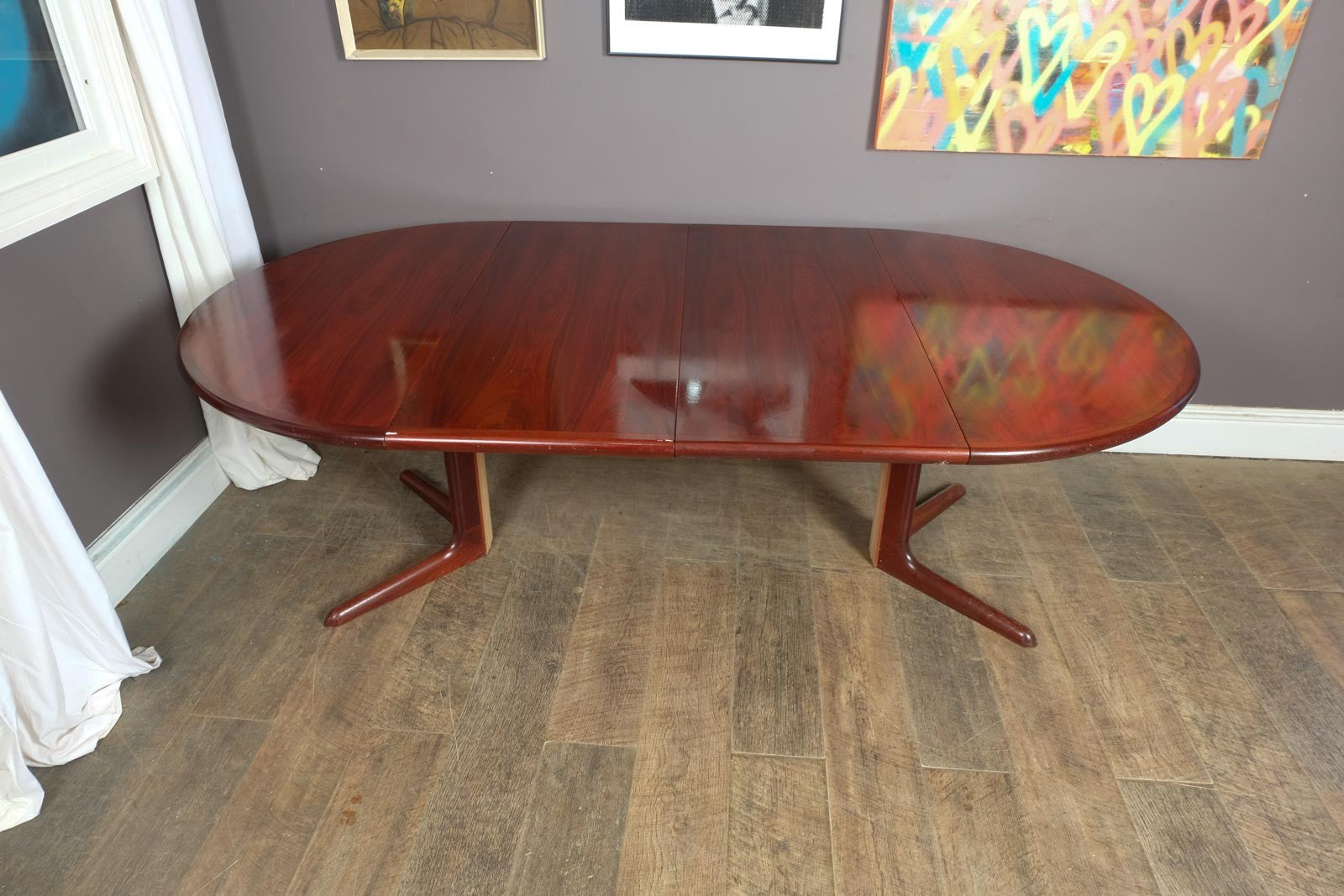 Vintage Retro Danish Rosewood Extending Dining Table