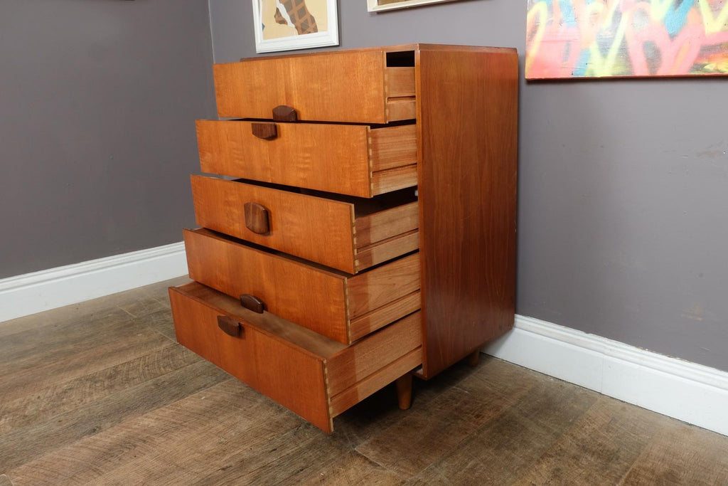 Vintage Retro Mid Century Teak and Afromosia Chest of Drawers by Stonehill