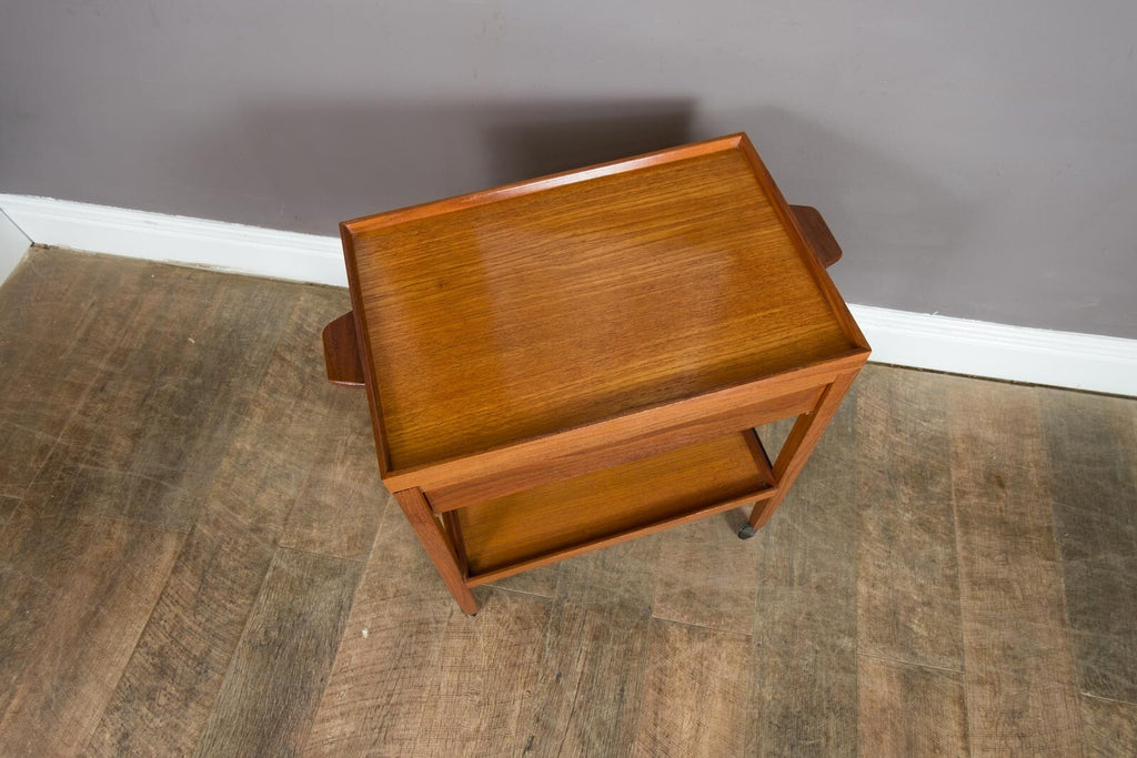 Vintage Mid Century Danish Teak Drinks Trolley Tea Trolley