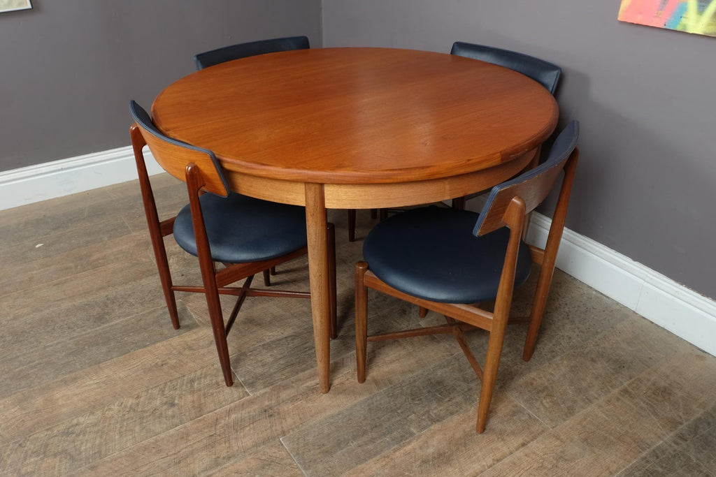 Vintage Retro G Plan Fresco Teak Dining Table and 4 Chairs - VB Wilkins