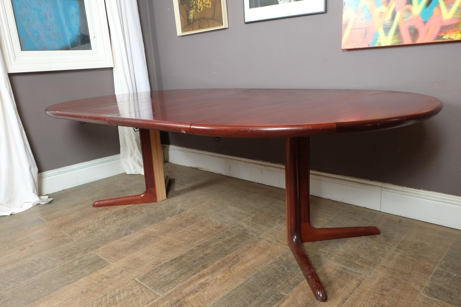 Vintage Retro Danish Rosewood Extending Dining Table