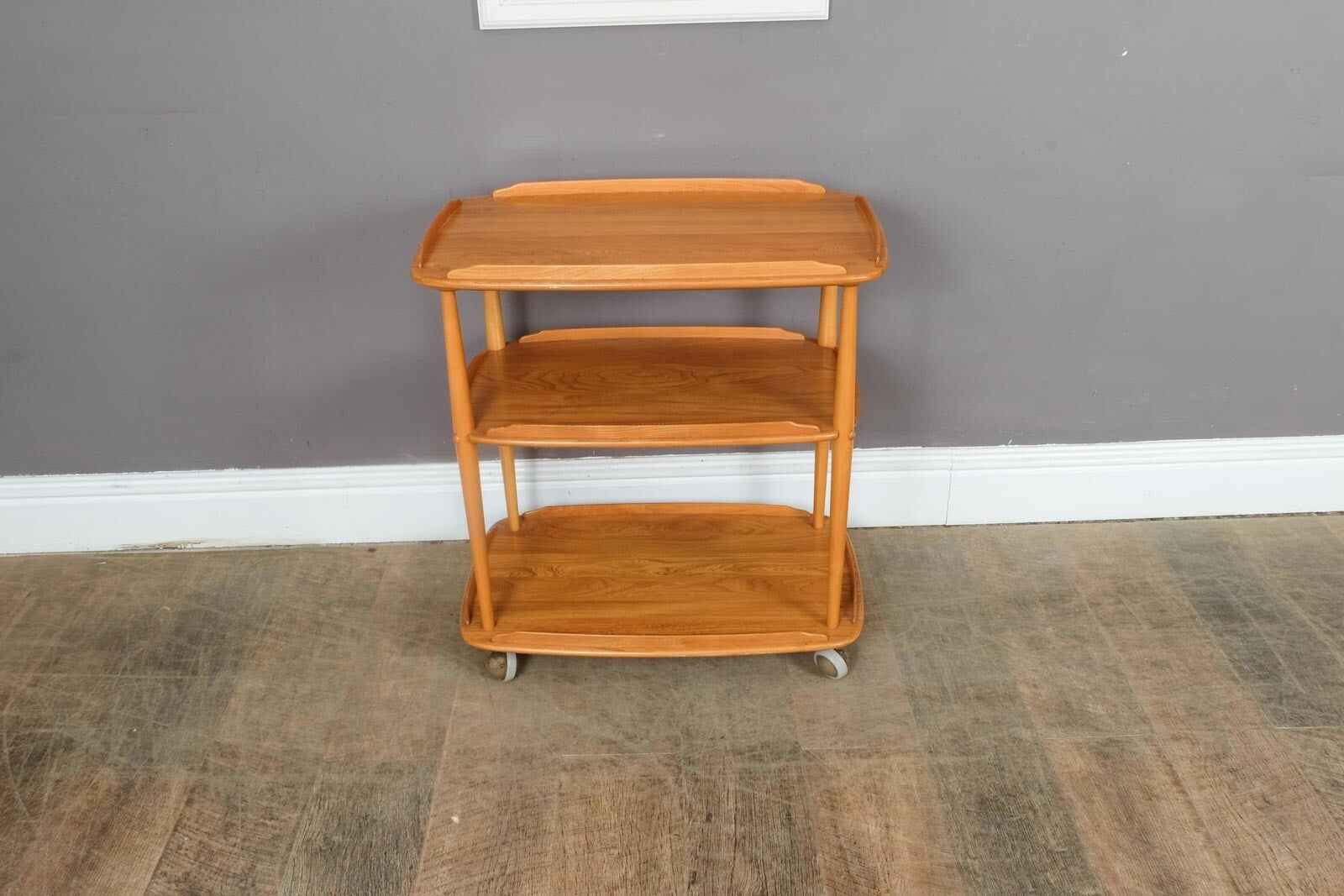 Vintage Retro Ercol Light Elm Tea Trolley