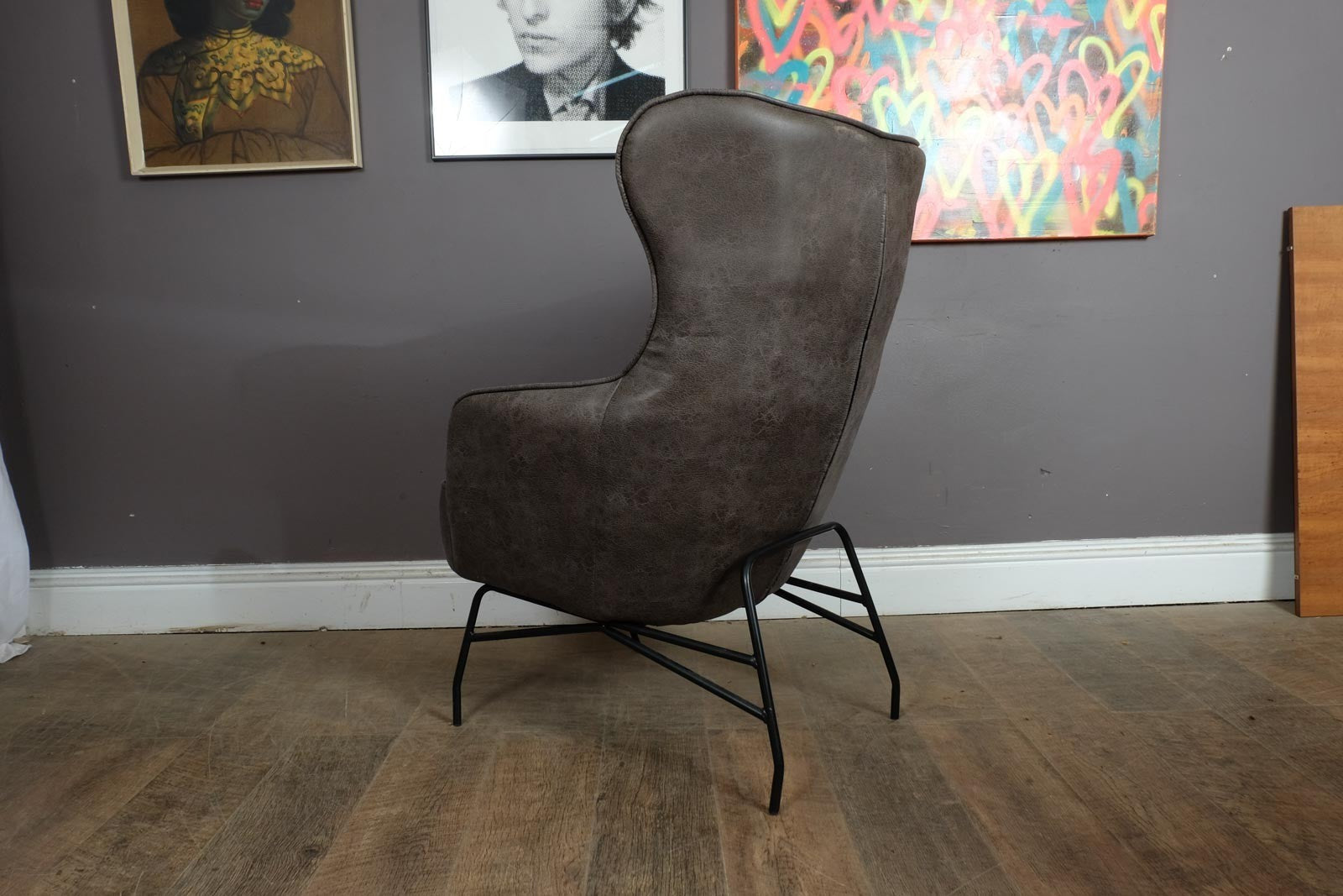 Retro Faux Leather Otley Arm Chair