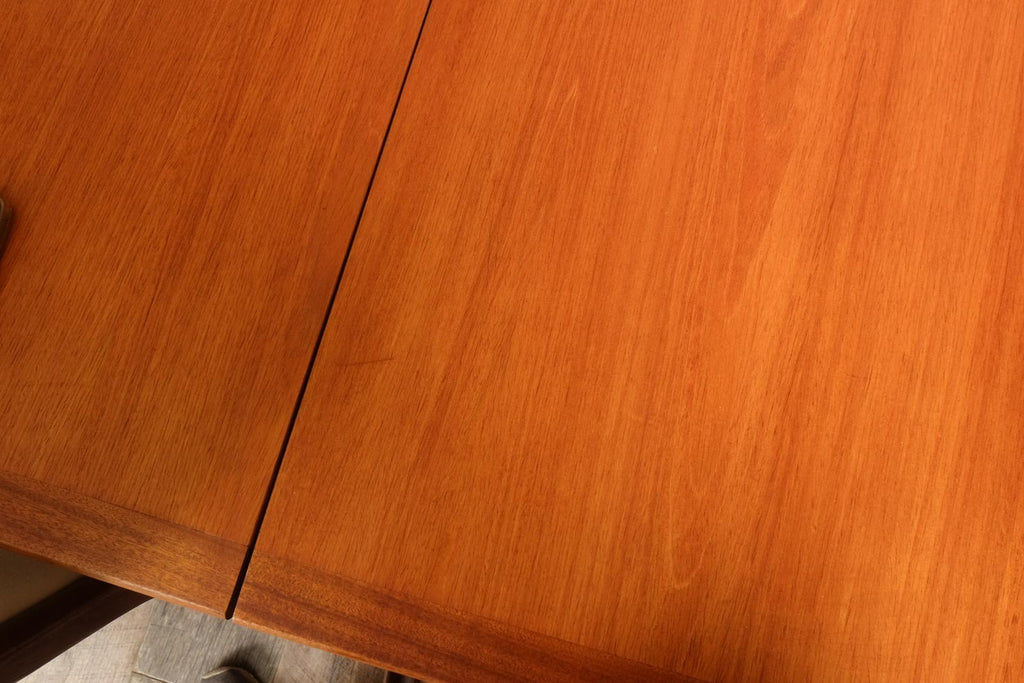 Vintage Large Mid century Teak Extending Dining Table and 6 McIntosh Chairs