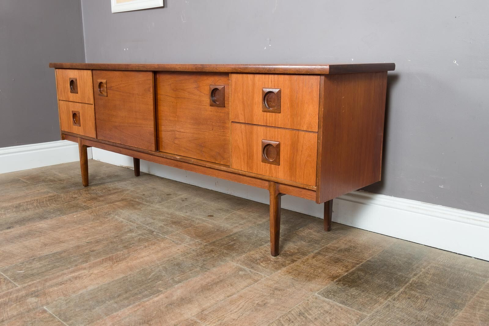 Vintage Retro Mid Century Teak Sideboard by Bath Cabinet Makers