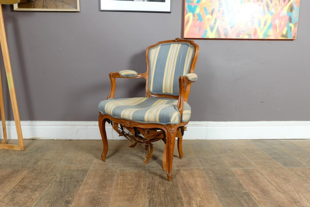 Antique Victorian Carved Walnut Arm Chair