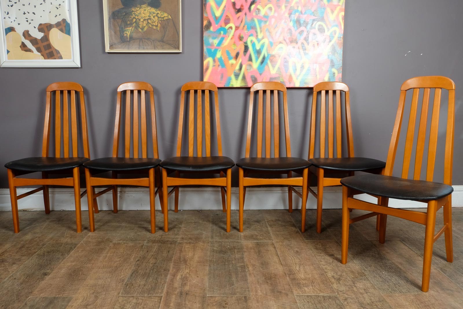 Vintage Retro Mid Century Teak Dining Table and 6 Chairs by Jentique