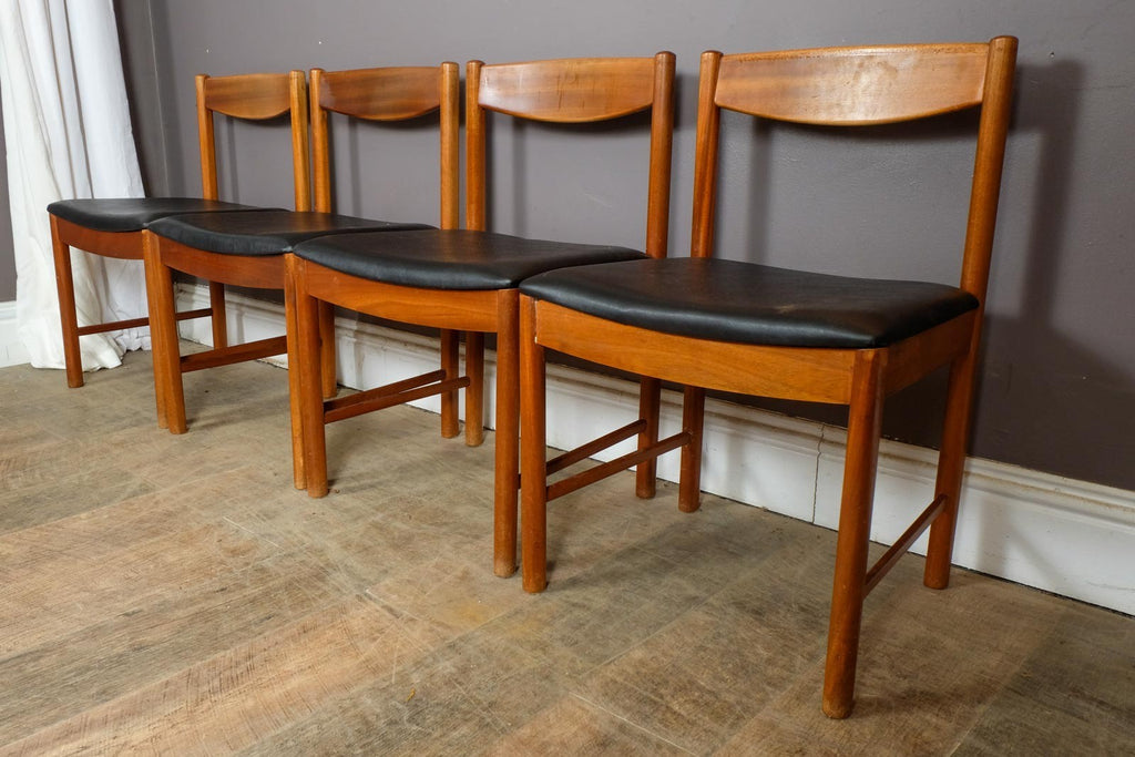 Vintage Retro McIntosh Teak Extending Dining Table and 4 Chairs