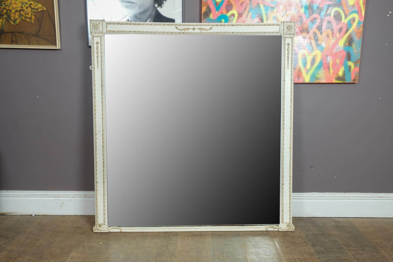 Vintage Retro Antique Overmantle Mirror
