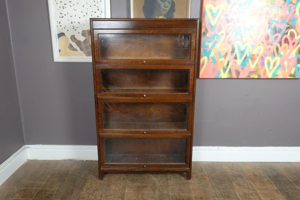 Vintage Retro Sectional Oak Barrister Stacking Bookcase
