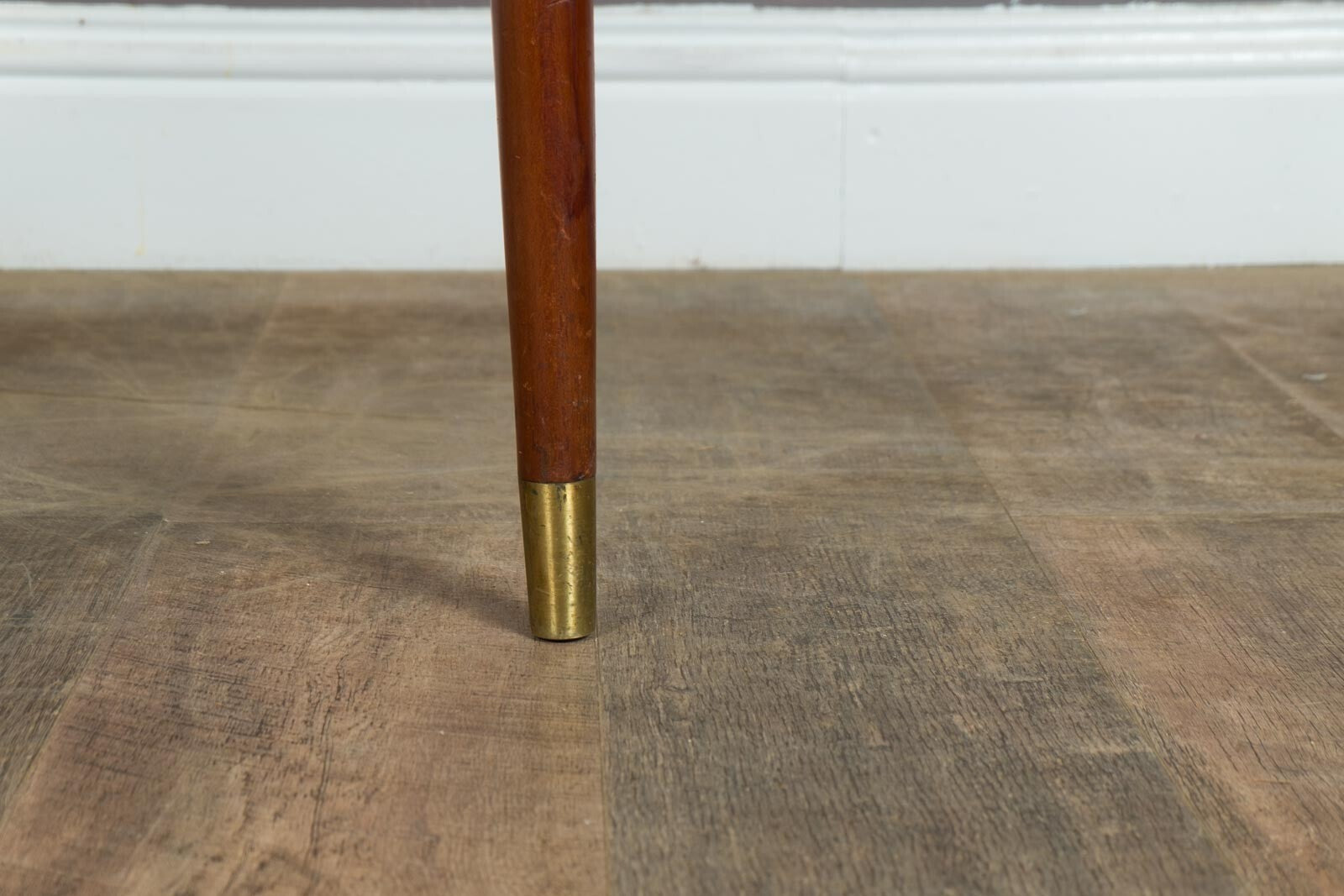 Vintage Retro Teak and Vinyl Side Chair