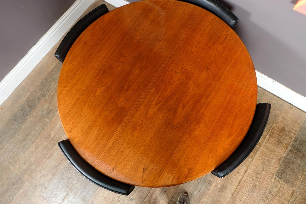 Vintage G Plan Fresco Circular Teak Dining Table and 6 Chairs by VB Wilkins