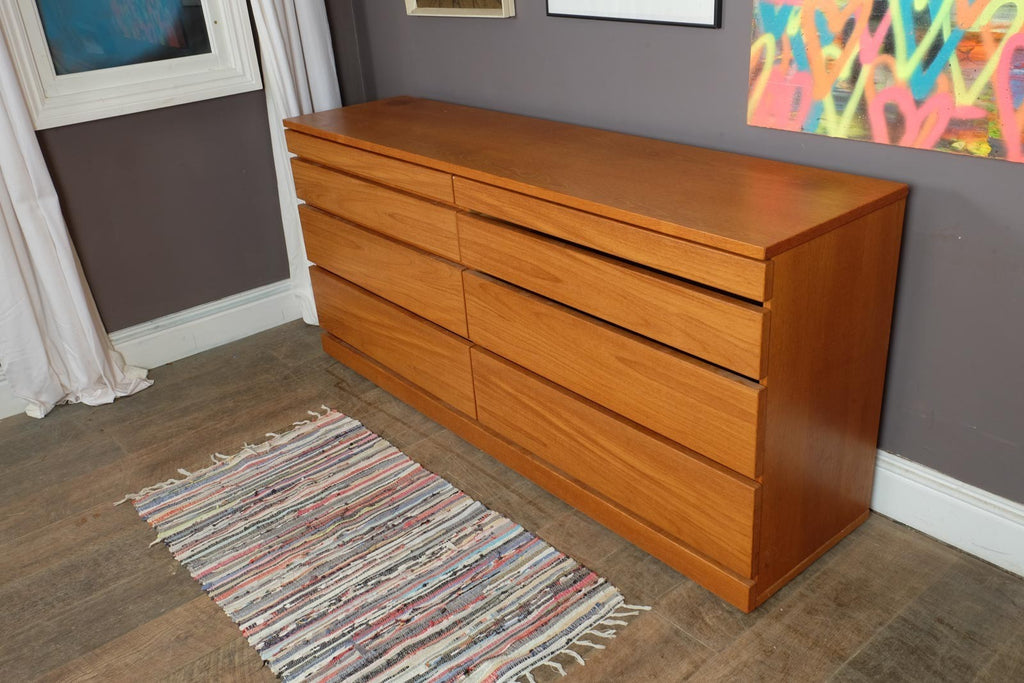 Vintage Retro Large Teak Drawer Unit Sideboard by Skovby