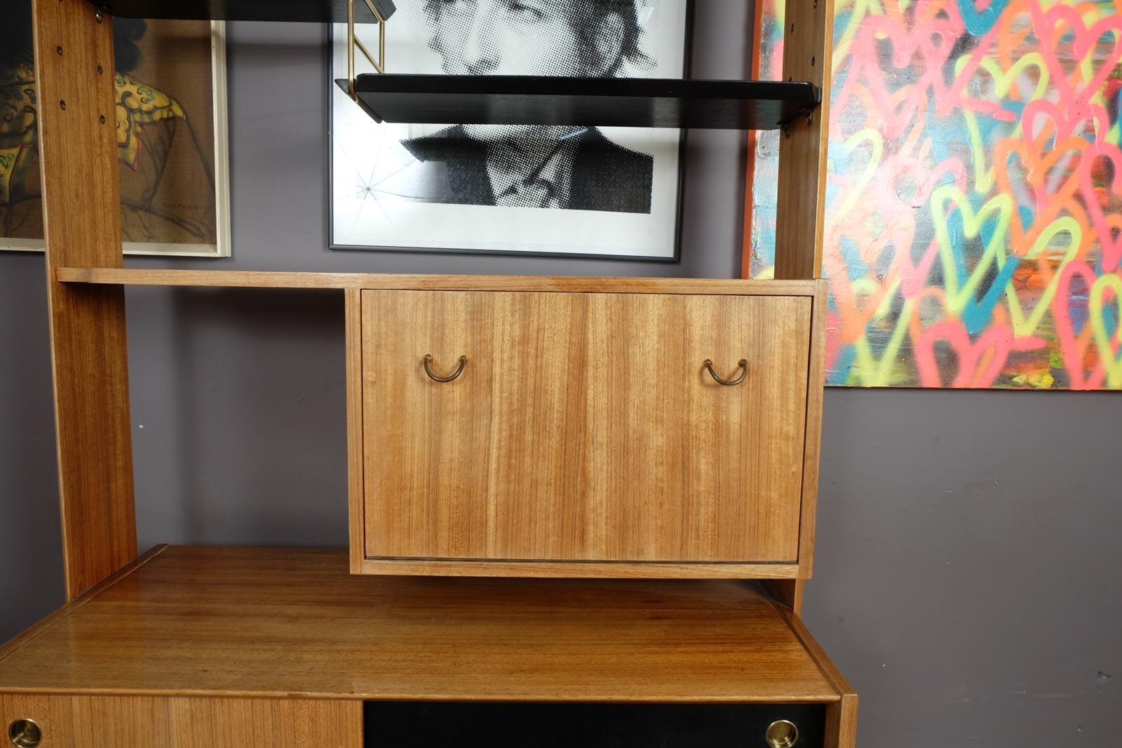 Vintage Retro G Plan Librenza Wall Unit in Light Teak