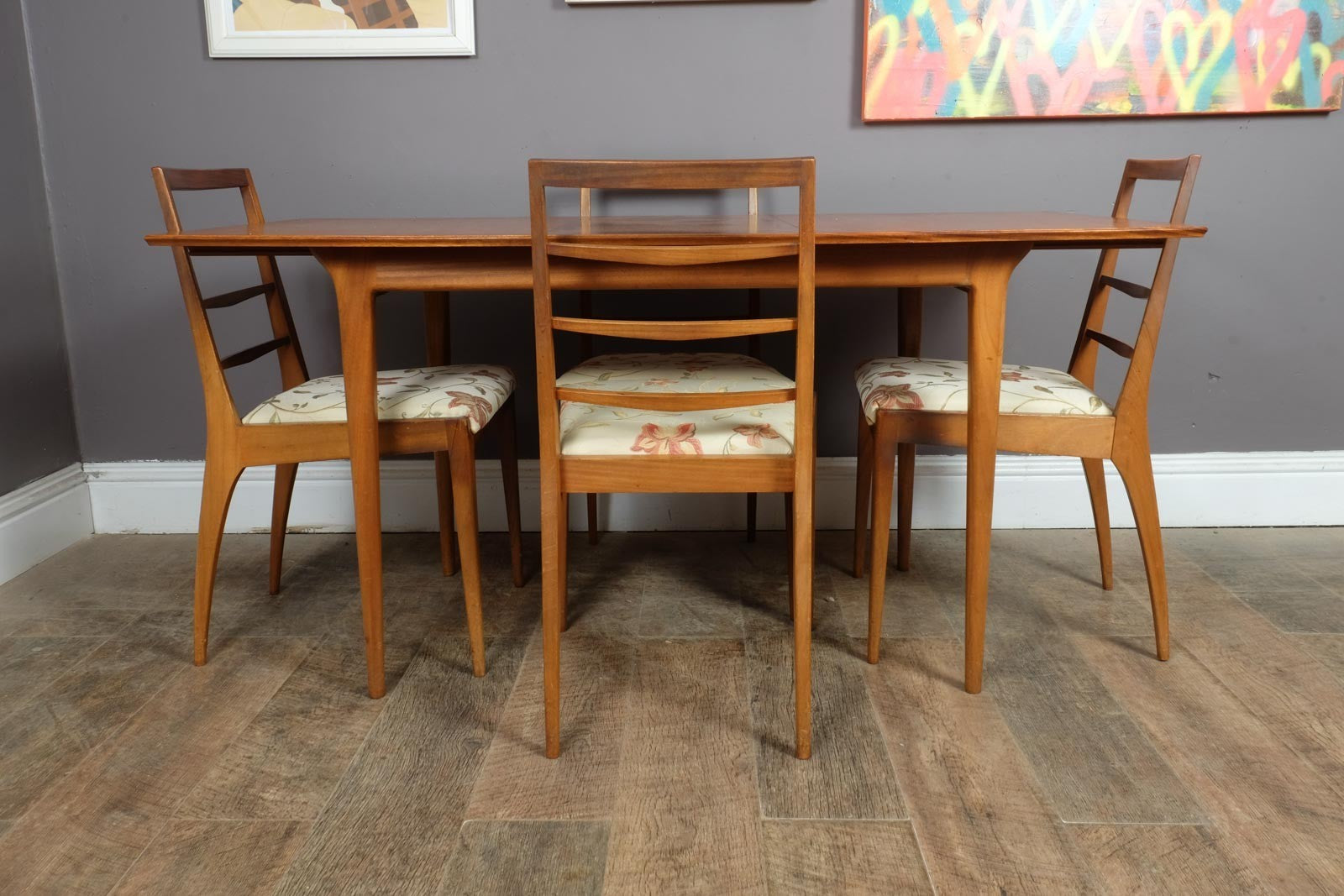 Vintage Retro Mid Century Teak DIning Table and 4 chairs by McIntosh