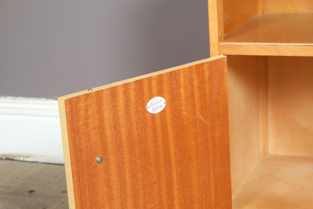 Vintage Retro Light Oak Bedside Table
